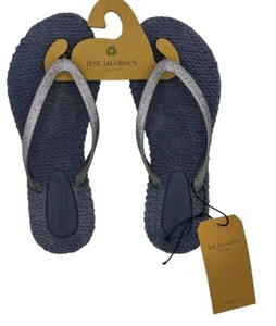 Ilse Jacobsen Zehentrenner taubenblau Glitzer - Bild 1 von 1