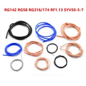 1m Koaxialkabel Steckverbinder RG142 RG58 RG316/174 RF1.13 RF0.81 SYV50-5 50-7 - Zdjęcie 1 z 31