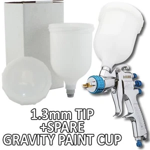 Devilbiss SLG-620 Spray Gun Gravity Feed 1.3mm Solvent Paint/Lacquer + Spare Cup