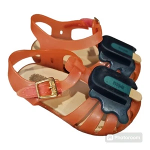 Mini Melissa Size 6 Aranha Melted Popsicle Rubber Slingback Sandal - Picture 1 of 6