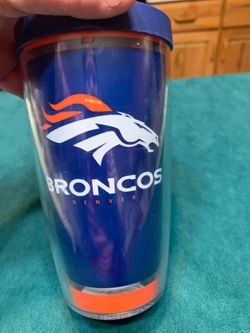 Brand New Denver Broncos 16 Ounce Tervis Cup with Lid Cover