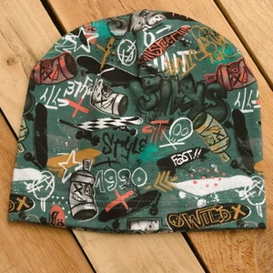 Children's beanie in cotton jersey, kids cap made of elastic organic cotton - Picture 1 of 4