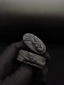 Japanese Sword Big Size lobster pattern Fuchi & Kashira for Katana,Y021 - Picture 1 of 15