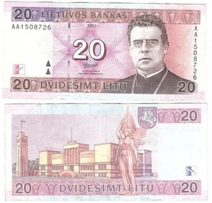 Lithuania - 20 Litu 2001 VF P. 66 Lemberg-Zp - Picture 1 of 1