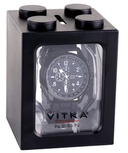 Neue Vitka neongelbe weiche Silikon Kautschuk Gel Uhr mit Datum - Bild 1 von 7