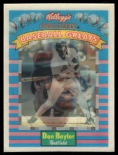 1991 Kellogg's Corn Flakes Baseball Greats #14 Don Baylor