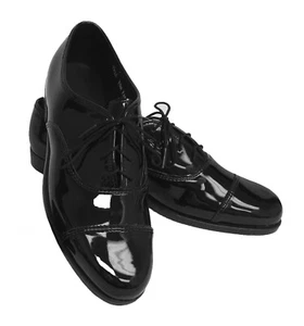 New Men's Gateway Black Tuxedo Shoes Cap Toe Lace Up Dress Formal Church 9W - Picture 1 of 2