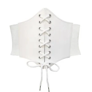 Women's Lace-Up Corset Waspie Wide Belt Retro Elastic Waist Tied for Ladies H... - Picture 1 of 7