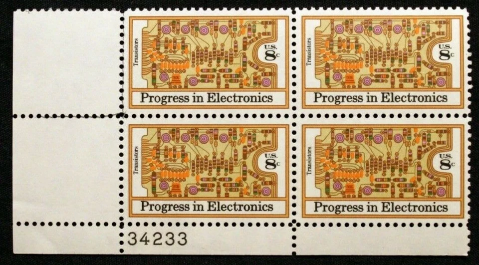 US Plate Blocks Stamps #1501 ~ 1973 8c Progress in Electronic MNH SP1551 - Image 1 of 1