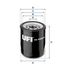 UFI 23,438.00 Oil Filter for Alfa Brilliance Fiat Ford Great Wall Isuzu KIA 78->