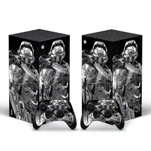 Xbox Series X Skin Black White Chief Sticker Decal Vinyl Wrap for console - Picture 1 of 1