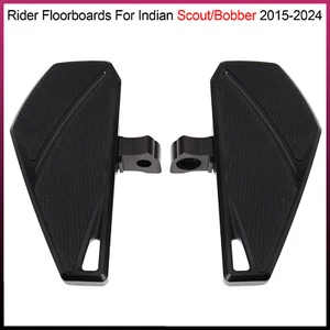 1 Pair Aluminum Alloy+Rubber Rider Floorboards For Indian Scout/Bobber 2015-2024 - Picture 1 of 7