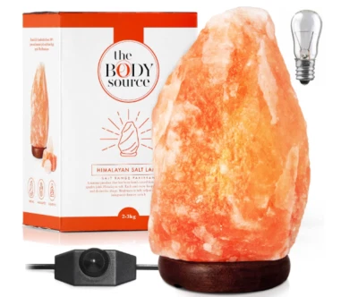 Lámpara de sal del Himalaya 6-8 pulgadas (4-7 lb) | Incluye interruptor de atenuación | Sal natural Foto 1 de 4