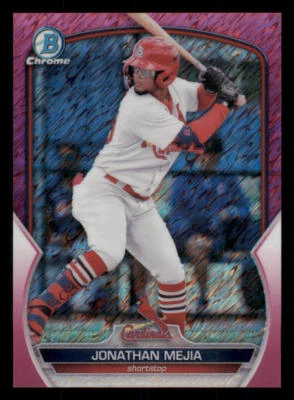 2023 Bowman Chrome Prospects Fuchsia Shimmer #BCP197 Jonathan Mejia /199 - Image 1 of 2