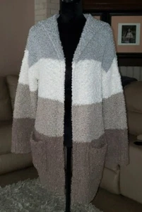 Hippie Rose Cozy Open Hoodie Cardigan Size Large - Picture 1 of 8