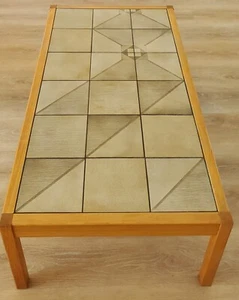 Vintage MCM Danish GANGSO Mobler Denmark Tile Top Teak Coffee Table 50" x 26" - Picture 1 of 3