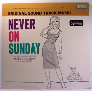 Never on Sunday Soundtrack LP [United Artists UAS-5070] - Picture 1 of 6