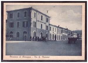 Cartolina Morciano di Romagna Via Marconi Rimini Animata Auto HH152 - Picture 1 of 1