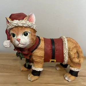 9" langer Bewegungssensor Weihnachten Tür Begrüßung Weihnachtsmann Katze Miauen Sound Harz - Bild 1 von 16