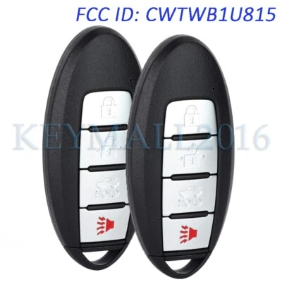 2 CWTWB1U815 Smart Remote Key Fob for Nissan Sentra Versa 2013 2014 2015 2016 - Image 1 of 4