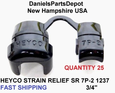 QTY 25 HEYCO 1237 ROUND 14-18 AWG CABLE 3/4 HOLE SR 7P-2 STRAIN RELIEF FREE SHIP - Imagem 1 de 4