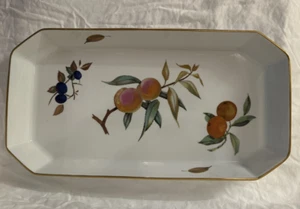 Royal Worcester Gold Evesham rechteckige Backform 14" - Bild 1 von 3