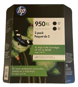 Genuine HP 950XL Black Ink Cartridge 2 pack Factory Sealed Ex. Sept 2022