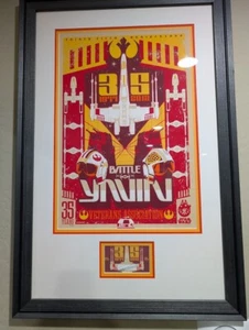 Star Wars Battle of Yavin Mark Daniels LE Print #81/200 Signed Framed 35 Yr - Picture 1 of 3