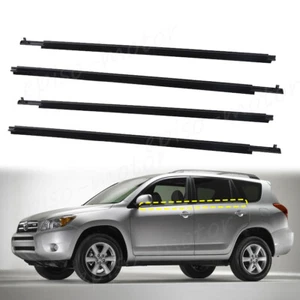 4x Cinturón de sellado de umbral moldura de ventana resistente al clima para Toyota RAV4 2006 2007-12 - Imagen 1 de 9