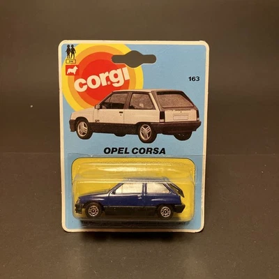 Rare Corgi Juniors 1982 Opel Corsa 163 Mint Boxed Vintage Die-cast Toy Car Blue - Image 1 of 4