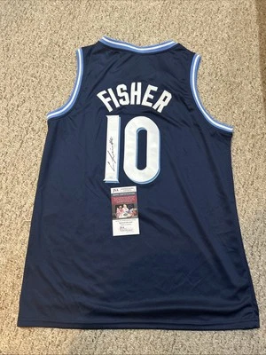 VILLANOVA WILDCATS- COREY FISHER SIGNED AUTOGRAPH JERSEY JSA COA BASKETBALL - Image 1 of 4