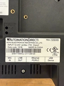 Automation Direct HMI (EA9-T10WCL+21112B120) - Imagen 1 de 5