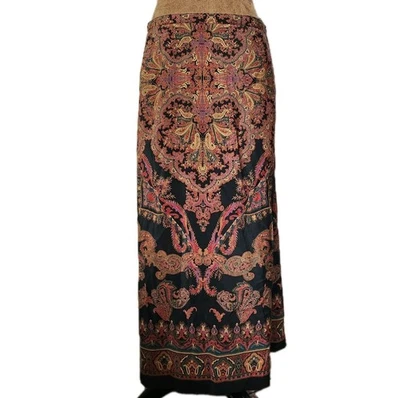 Designs Lane Bryant Paisley Skirt Size 22/24 Fall Colors Lightweight Elastic - Image 1 of 4