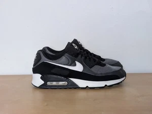 Nike Air Max 90 Black White Iron Smoke Grey Sneakers CN8490-002 Men's Size 11.5 - Picture 1 of 9