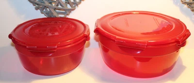 2 Lock und Lock LocknLock Vorratsdosen SET  BEERE  RUND  2,1  Liter / 3,4 Liter - Bild 1 von 2