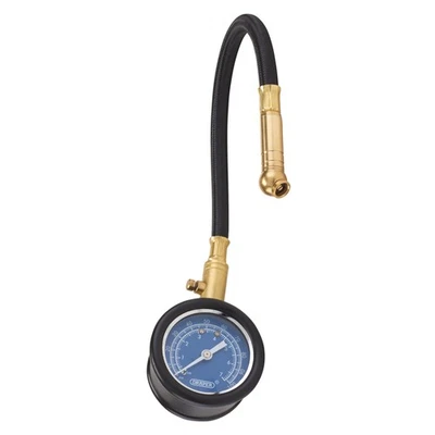 Draper Tyre Pressure Gauge with Flexible Hose 5 - 100ps 0.3 - 7bar 69924 - Image 1 of 4