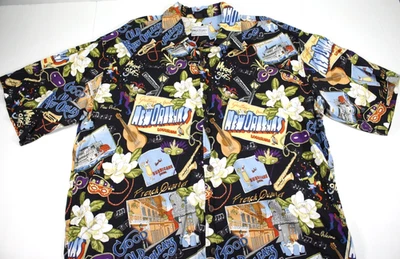 David Carey Mardi Gras New Orleans Hawaiian Shirt Men's Sz XXL - Image 1 of 4