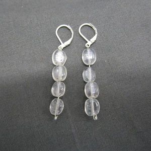 Drop Clear White Earrings Womens Tees Girls Fashion Jewelry Gifts for her chic - Picture 1 of 6