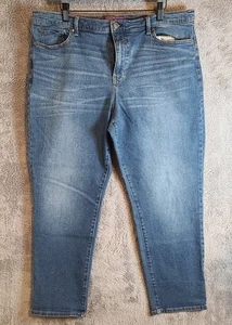 gloria Vanderbilt Jeans Women's Size 16 Blue Tapered Boyfriend - Picture 1 of 16