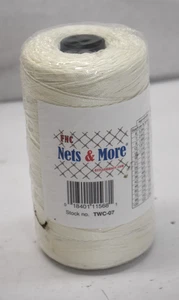 FNC Nets & More Bonded Natural Nylon Twine Twisted Size #7 1lb TWC-07 White - Picture 1 of 8