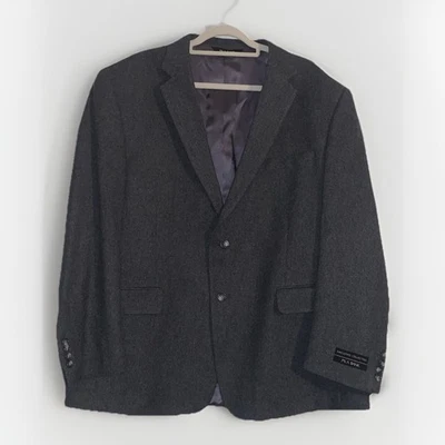 Jos A Bank Blazer Mens 48R Big & Tall Sport Coat Grey Executive Line 100% Wool - Image 1 of 4