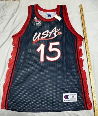 USA Dream Team Vintage Hakeem Olajuwon  1996 Olympics Champion Jersey Size 48 - Image 1 of 4