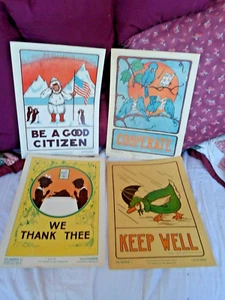 Antique Character Culture Citizens Guide from 1936 *32 Posters - 4 missing - Picture 1 of 12
