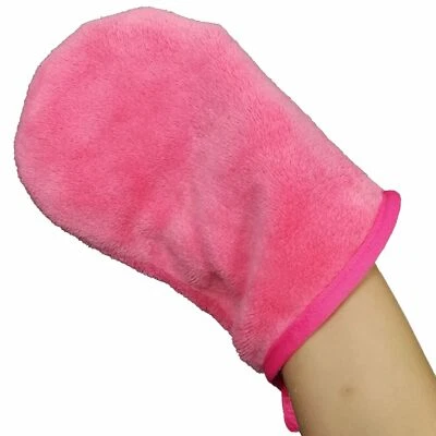 Hot Pink Microfibre Make-Up Remover Glove (2-pack) - Image 1 of 2