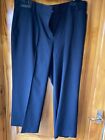 Next Ladies Culotte Trousers Size 17 R 38" Waist Navy Blue New Tags Size 18-20