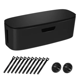 Cable Management Box - Large Cord Organizer Box to Hide Power Strip & Under - Picture 1 of 7