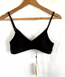 Cosabella silky free cut micro long line wireless, unlined black bralette, med - Picture 1 of 5