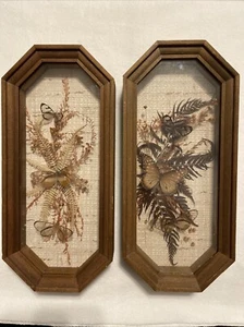 Coppia unica vintage di bellissime farfalle da appendere a parete decorazione casale dec - Foto 1 di 8