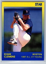 1991 STAR ROGER CLEMENS 1987 AL Cy Young Blue Yellow 7 of 11