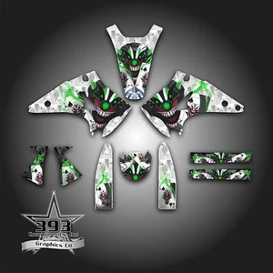 KAWASAKI KX 125 KX 250 2003 - 2008 GRAPHICS KIT DECALS EVIL JOKER WHITE - Picture 1 of 1